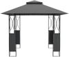 Gartenpavillon, Pavillon mit Dach Anthrazit 300 x 300 x 270 cm Stahl Bild 3