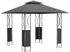 Gartenpavillon, Pavillon mit Dach Anthrazit 300 x 300 x 270 cm Stahl Bild 2