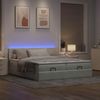 vidaXL Ottoman-Bett mit Matratzen & LEDs Hellgrau 160x200 cm Samt 3312917 Bild 3