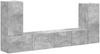 vidaXL TV-Schrankset 4 pcs Beton Grau Holzwerkstoff 3409117 Bild 2