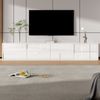 TV-Lowboard 170 x 30 x 30,5 cm, Weiß, aus MDF und Spanplatte, wandhängend oder stehend Bild 4