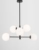 Nova Luce 9100361 IMPERO Pendelleuchte 6-flammig Schwarz Weiss E14 Bild 4
