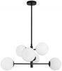 Nova Luce 9100361 IMPERO Pendelleuchte 6-flammig Schwarz Weiss E14 Bild 2