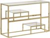 vidaXL Konsolentisch Golden Edelstahl und Hartglas 350002 Bild 2
