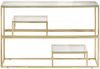 vidaXL Konsolentisch Golden Edelstahl und Hartglas 350002 Bild 3