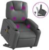 vidaXL Massagesessel mit Aufstehhilfe Grau Kunstleder 3204440 Bild 2