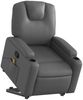vidaXL Massagesessel mit Aufstehhilfe Grau Kunstleder 3204440 Bild 3
