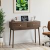 BBWL Konsolentisch Mid-Century Schreibtisch mit Schubladen MDF Kiefernholz, Konsolentisch modern Retro Flur Wohnzimmer 100 cm stabil Bild 4