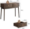 BBWL Konsolentisch Mid-Century Schreibtisch mit Schubladen MDF Kiefernholz, Konsolentisch modern Retro Flur Wohnzimmer 100 cm stabil Bild 3