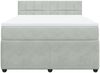 vidaXL Boxspringbett mit Matratze Hellgrau 140x200 cm Samt 3287758 Bild 4