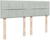 vidaXL Boxspringbett mit Matratze Hellgrau 140x200 cm Samt 3287758 Bild 5