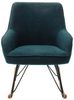 Schaukelstuhl >HOPKINS < in olive, Polyester/ Metall/ Buche - 69x91x80cm (BxHxT) Bild 3