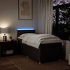 vidaXL Boxspringbett mit Matratze Dunkelbraun 90x190 cm Stoff 3289628 Bild 5