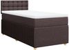 vidaXL Boxspringbett mit Matratze Dunkelbraun 90x190 cm Stoff 3289628 Bild 3