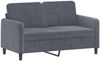 vidaXL 3-tlg. Sofagarnitur Dunkelgrau Samt 3201985 Bild 3