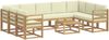 vidaXL Outdoor-Sofagarnitur 10 pcs Weiß und Creme 59 x 59 x 37 cm 3388239 Bild 2