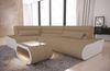 Mini Stoff Ecksofa Concept L Form - Mikrofaserstoff - cappuccino-weiß - Links Bild 3