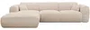 Vente-unique - POGNI Sofa SamtStoff Beige - B 165 cm x H 73 cm x L 280 cm Bild 2