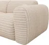 Vente-unique - POGNI Sofa SamtStoff Beige - B 165 cm x H 73 cm x L 280 cm Bild 4