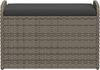vidaXL Sitzbank mit Stauraum & Kissen Grau 80x51x52 cm Poly Rattan 365731 Bild 4