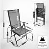 BigDean Klappstuhl Gartenstuhl Hochlehner Set klappbar bis 120kg (Set, 4 St), Vormontiert, 7-Fach verstellbar, Leicht, Platzsparend Bild 3