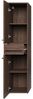 Badplaats Badezimmerschrank Florence 30 x 35 x 130 cm – Walnuss Braun – Hängender Hochschrank mit 2 Türen und 1 Schublade Bild 2