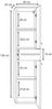 Badplaats Badezimmerschrank Florence 30 x 35 x 130 cm – Walnuss Braun – Hängender Hochschrank mit 2 Türen und 1 Schublade Bild 3