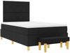 vidaXL Boxspringbett mit Kissen Schwarz 200 x 120 cm Stoff 3344368 Bild 4