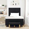 vidaXL Boxspringbett mit Kissen Schwarz 200 x 120 cm Stoff 3344368 Bild 3