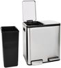 Gardissimo RUBI XL Duo Mülleimer Edelstahl Abfalleimer Treteimer 2x30 Liter Bild 2