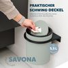bremermann Kosmetikeimer SAVONA Softtouch inkl. Wandhalterung 5,5 Liter Kunststoff salbei Bild 5