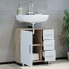 Vicco 'Ilias' Waschbeckenunterschrank, Spanplatte, 60,8 x 60 x 33 cm, Weiß / Sonoma Bild 5