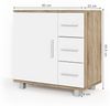 Vicco 'Ilias' Waschbeckenunterschrank, Spanplatte, 60,8 x 60 x 33 cm, Weiß / Sonoma Bild 3