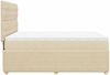 vidaXL Boxspringbett mit Matratze Creme 140x200 cm Stoff 3292091 Bild 5