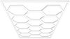 Barberpub Hexagon LED Garage Light, 3 einstellbare Helligkeitsstufen, 68970LM 6500K Hexagon LED Beleuchtung für Werkstatt, Friseursalon, 14 Grid, LP004/dimmbar, Aluminiumrahmen Bild 4