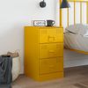 vidaXL Nachttisch Senfgelb 34,5x39x62 cm Stahl 841781 Bild 3
