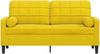 vidaXL 2-Sitzer-Sofa mit Zierkissen Gelb 140 cm Samt 3278225 Bild 3