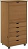 vidaXL Rollschrank Honigbraun 53 x 39 x 103 cm Massivholz Kiefer 42028368 Bild 2
