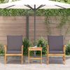 vidaXL Gartensofa-set mit Kissen 3 pcs Öl-Natur Massivholz Akazie 4106448 Bild 4
