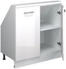 Dachschrägenschrank Rion Weiß Hochglanz/Weiß mit 2 Türen Vicco Bild 4