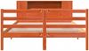 vidaXL Massivholzbett mit Regal ohne Matratze Wachsbraun 150x200 cm 3321867 Bild 4