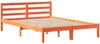 vidaXL Massivholzbett mit Regal ohne Matratze Wachsbraun 150x200 cm 3321867 Bild 5