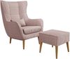 Sessel Lucio Cord (Farbe: Poso 52, mit Fußbank) Bild 2