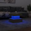 vidaXL Couchtisch mit LED-Leuchten Sonoma-Eiche 50x50x40 cm 839842 Bild 5