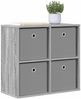 vidaXL Sideboard mit Schubladen Graues Sonoma 59,5 x 27 x 57 cm 8000537 Bild 3