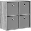 vidaXL Sideboard mit Schubladen Graues Sonoma 59,5 x 27 x 57 cm 8000537 Bild 2
