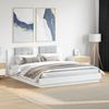 vidaXL Bettgestell mit Kopfteil Weiß 180x200 cm Holzwerkstoff 3209898 Bild 1