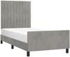 Einzelbettgestell Design für Erwachsene ohne Matratze Hellgrau 80x200 cm Samt d4966e Bild 3