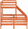 vidaXL Etagenbett 90x200/140x200 cm Wachsbraun Massivholz Kiefer 3207176 Bild 5