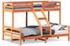 vidaXL Etagenbett 90x200/140x200 cm Wachsbraun Massivholz Kiefer 3207176 Bild 2
